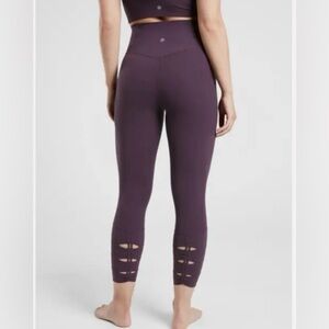 Athleta Salutation Stash Pocket II Cinch 7/8 Tight Size XXSP Purple NWT